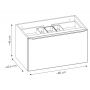 Comad Santa Fe Deep Blue SANTAFEDEEPBLUE8280C2S szafka 80x45.5x46 cm podumywalkowa wisząca niebieska zdj.2