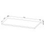 Comad Leonardo White LEONARDOOAK8990A blat 90x46 cm dąb zdj.2