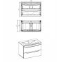 Comad Aruba Craft ARUBACRAFT82180CMFSC szafka 80x46x59 cm podumywalkowa wisząca dab zdj.2