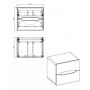 Comad Aruba Craft ARUBACRAFT828UN60CMFSC szafka 60x46x53 cm podumywalkowa wisząca dab zdj.2