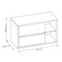 Comad Devon DEVON823100CMFSC szafka 100x45.5x59.8 cm podumywalkowa wisząca grafitowa zdj.2