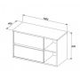 Comad Hampton Concrete HAMPTONCONCRETE824100BLFSC szafka z blatem wisząca podumywalkowa 100x46 cm zdj.2