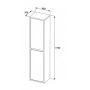 Comad Hampton Concrete HAMPTONCONCRETE80001FSC szafka wisząca boczna 40x33 cm zdj.2