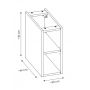 Comad Iconic White ICONICWHITE8101A szafka 20x44.5x47 cm biała zdj.4