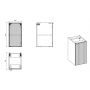 Comad Line Reed Green LINEREEDGREEND81301D szafka 30x39x57 cm zielona zdj.2