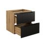 Comad Luxor Black LUXORBLACK82602S szafka 60x46x57 cm czarna-dab zdj.4
