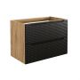 Comad Luxor Black LUXORBLACK82802S szafka 80x46x57 cm czarna-dab zdj.1