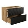 Comad Luxor Black LUXORBLACK82802S szafka 80x46x57 cm czarna-dab zdj.4