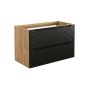 Comad Luxor Black LUXORBLACK82902S szafka 90x46x57 cm czarna-dab zdj.1