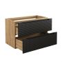 Comad Luxor Black LUXORBLACK82902S szafka 90x46x57 cm czarna-dab zdj.4