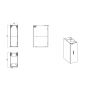 Comad Nova Oak NOVAOAKA81201DW8101A szafka 20x39x57 cm dąb zdj.4