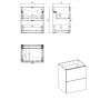 Comad Nova Oak NOVAOAKA82502S szafka 50x39x57 cm dąb zdj.2