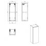 Comad Nova Oak NOVAOAKA83201DW8302A szafka 20x18.9x57 cm dąb zdj.2