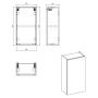 Comad Nova Oak NOVAOAKA83301DW8301A szafka 30x18.9x57 cm dąb zdj.2