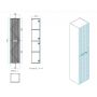 Comad Ocean Beige OCEANBEIGE80022D szafka 35x33x170 cm dab-beżowa zdj.2