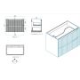 Comad Ocean Black OCEANBLACK82802S szafka 80x46x57 cm czarna-dab zdj.2