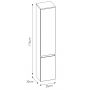 Comad Platinum PLATINUM800FSC szafka wisząca boczna 35x30 cm zdj.2
