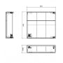 Comad Santa Fe Taupe SANTAFETAUPE8460A2D szafka 60x17x65 cm z lustrem szara zdj.5