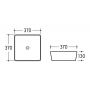 Comad Slim UM6276SLIM40BLACKDP umywalka 37x37 cm kwadratowa nablatowa czarna zdj.3