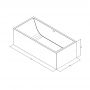 Cristalstone Linea Ideal W1700WRT12ZPRZELEWEM wanna wolnostojąca 170x80 cm prostokątna biała zdj.2