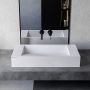 Cristalstone Linea Diago U700MCOLCW umywalka 70x30 cm prostokątna nablatowa biała zdj.5