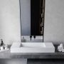 Cristalstone Linea Diago U1000MCOLCW umywalka 100x30 cm prostokątna nablatowa-z blatem biała zdj.4