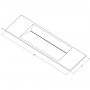 Cristalstone Linea Diago U1000MCOLCWCR umywalka 100x30 cm prostokątna wpuszczana-z blatem biała zdj.2