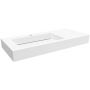 Cristalstone Linea Ideal U1100MBLOLC umywalka 110x45 cm prostokątna ścienna-z blatem biała zdj.1