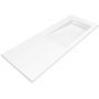 Cristalstone Linea Ideal U1200MBPOLBCRBO umywalka 120x45 cm prostokątna wpuszczana-z blatem biała zdj.3