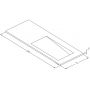 Cristalstone Linea Ideal U1200MBPOLBCRBO umywalka 120x45 cm prostokątna wpuszczana-z blatem biała zdj.2