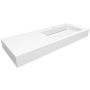 Cristalstone Linea Ideal U1200MBPOLC umywalka 120x45 cm prostokątna ścienna-z blatem biała zdj.1