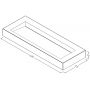 Cristalstone Linea Ideal U1200MOLCBO umywalka 120x45 cm prostokątna ścienna biała zdj.2