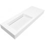 Cristalstone Linea Ideal U1300MBLOLCBO umywalka 130x45 cm prostokątna ścienna-z blatem biała zdj.4