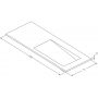 Cristalstone Linea Ideal U1300MBPOLBCRBO umywalka 130x45 cm prostokątna wpuszczana-z blatem biała zdj.2