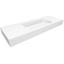 Cristalstone Linea Ideal U1300MCOLCBO umywalka 130x45 cm prostokątna ścienna-z blatem biała zdj.1