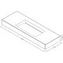 Cristalstone Linea Ideal U1300MCOLCBO umywalka 130x45 cm prostokątna ścienna-z blatem biała zdj.2