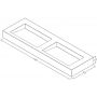 Cristalstone Linea Ideal U14002xMOLCBO umywalka 140x45 cm prostokątna ścienna-podwójna biała zdj.2