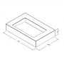 Cristalstone Linea Ideal U700MCOLCBO umywalka 70x45 cm prostokątna biała zdj.2