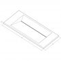 Cristalstone Linea Diago U700MCOLCWCR umywalka 70x30 cm prostokątna wpuszczana biała zdj.2