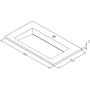 Cristalstone Linea Ideal U800MCOLCCR umywalka 80x45 cm prostokątna wpuszczana-z blatem biała zdj.2