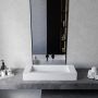 Cristalstone Linea Diago U800MCOLCW umywalka 80x30 cm prostokątna nablatowa biała zdj.4