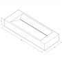 Cristalstone Linea Diago U800MCOLCW umywalka 80x30 cm prostokątna nablatowa biała zdj.2