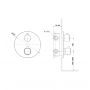 Cersanit Zen S951797 bateria wannowo-prysznicowa podtynkowa z termostatem miedź zdj.2