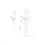 Cersanit Virgo S951870 bateria bidetowa z zestawem prysznicowym podtynkowa chrom zdj.2
