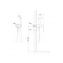 Cersanit Virgo S951871 bateria bidetowa z zestawem prysznicowym podtynkowa czarna zdj.2