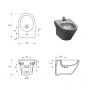 Cersanit Larga K677041 bidet wiszący czarny zdj.2