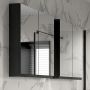 Cersanit Moduo S590071DSM szafka 40x14.4x80 cm z lustrem antracyt zdj.9