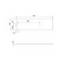 Cersanit Milagros S1026043 blat do stelaża 76.4x22.5 cm biały zdj.2