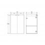 Cersanit Ovida S1058002 szafka 59.4x45x70 cm podumywalkowa wisząca biała zdj.2