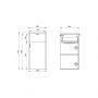 Cersanit Ovida S1058013 szafka 30x30x72 cm boczna wisząca dąb zdj.2